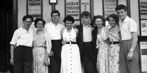 group outside theatre 1959