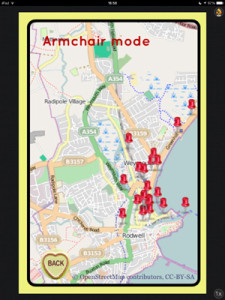 Map of Weymouth showing memory markers